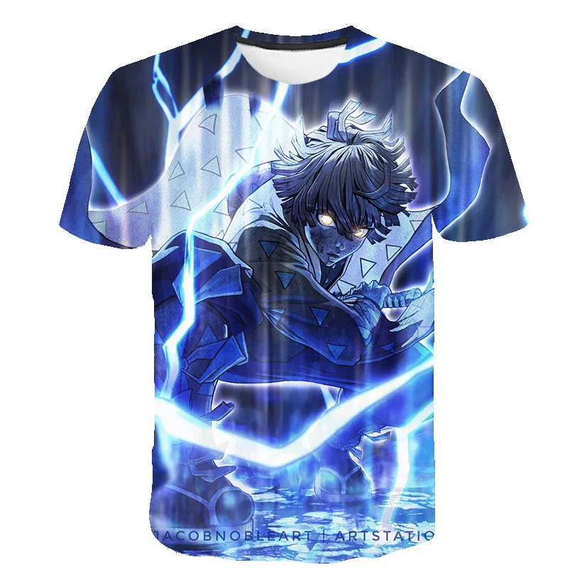 

2021 New 3D Japanese Anime t-shirt Punk Rock t shirt Men Funny Printed Casual Tshirt O-Neck Hip Hop Summer Short Sleeve XS-6XL