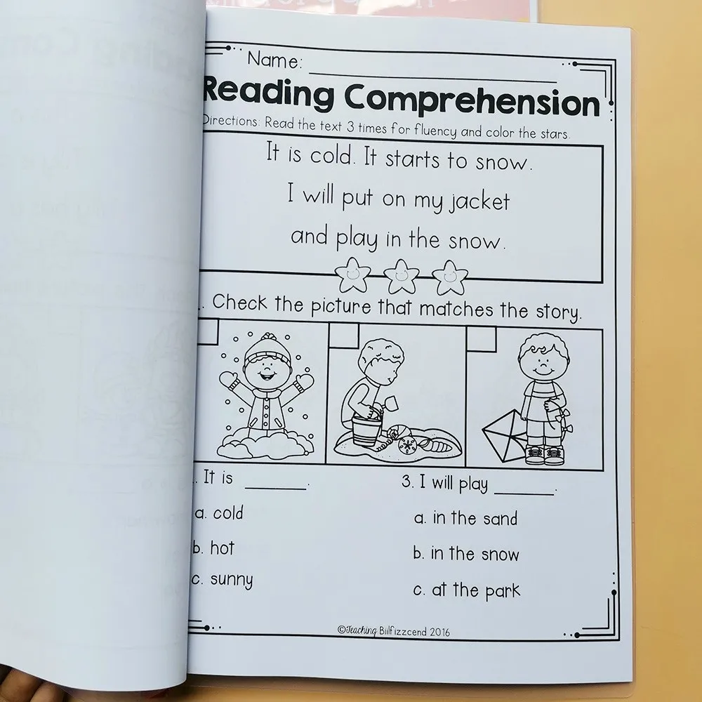 Children Educational Toys Classroom Decoration Learn English Kindergarten Reading Comprehension Edition Painting Exercise Book | Игрушки и