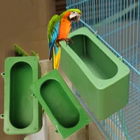 1pc splash proof bird food water bowl pigeon wash shower box plastic hanging feeding cup pet cage accessories