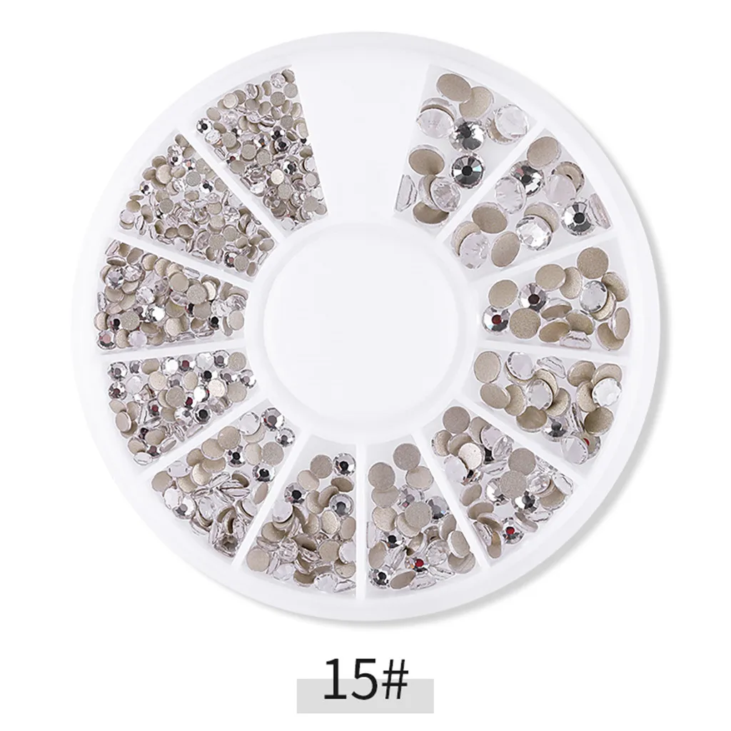 DIY украшения для дизайна ногтей новый диск 12 сетки с плоским дном алмазные