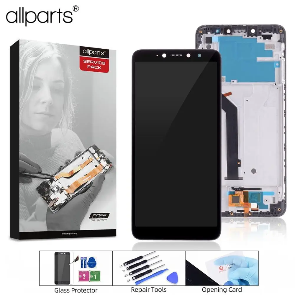 Дисплей для Xiaomi Redmi S2 LCD в сборе с тачскрином на рамке 5.99'' черный белый