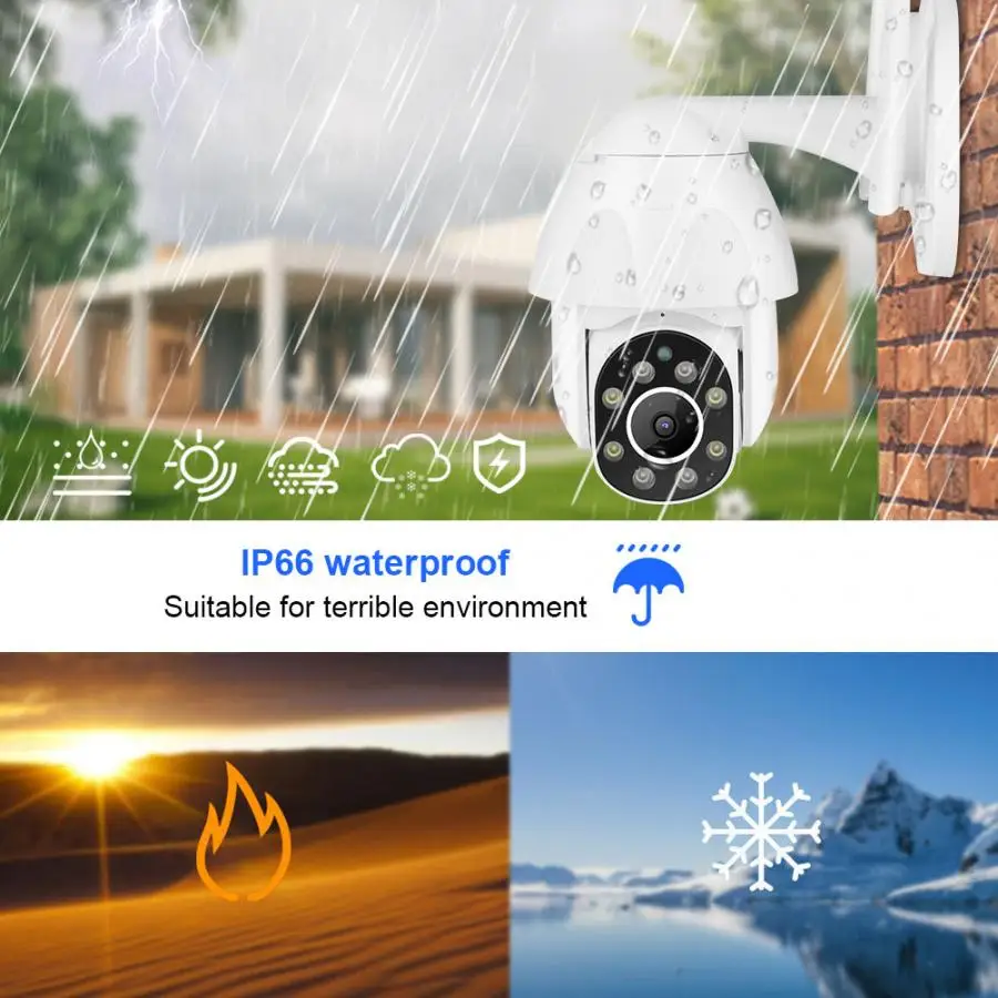 Водонепроницаемая ИК камера видеонаблюдения 2 5 дюйма 1080P Wi Fi HD PTZ|Камеры