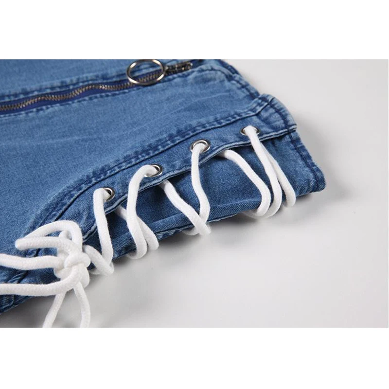 

Fashion Sense Side Bandage Y2k Denim Skirt Women 2021 Summer New Korean High Waist Solid Color Punk A Line Short Skirts Female