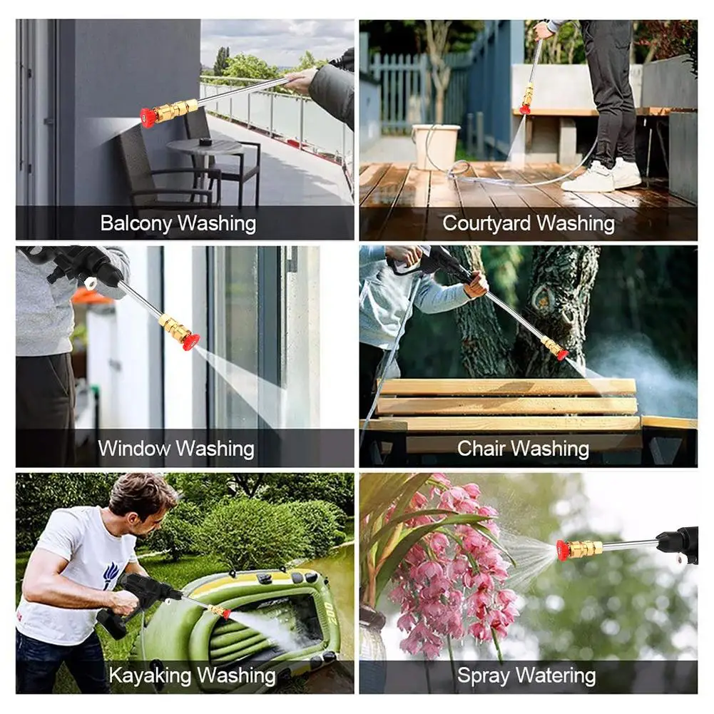Дешево Портативный беспроводной мойщик высокого давления, 15000 мАч
