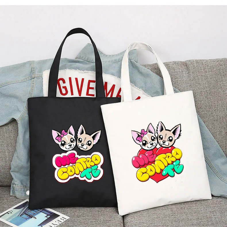 

Me Contro Te Shopper Bags Shopping Bag Tote Bag Shoulder Bag Canvas Bags Large Capacity College Handbag