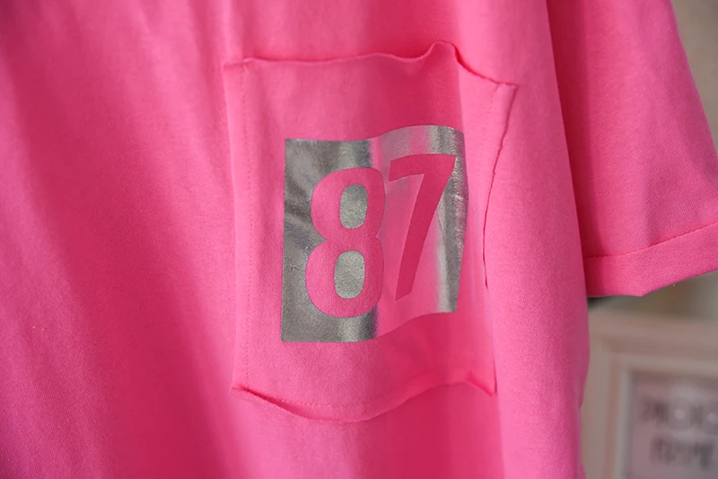 Женская свободная футболка из хлопка яркая уличная с коротким рукавом и