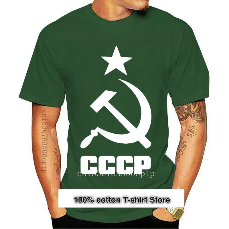 

Camisetas de manga corta para hombre, camisas informales de algodón, CCCP, de la URSS rusa, de Moscú, Rusia, de verano, nuevas