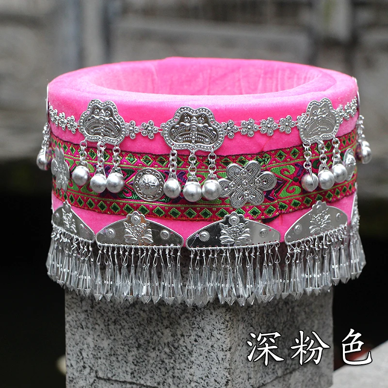 Шляпа hmong miao Ювелирные изделия Китайский народный танец аксессуары для волос Miao шляпа этническое миноритарное представление одежда аксессуары
