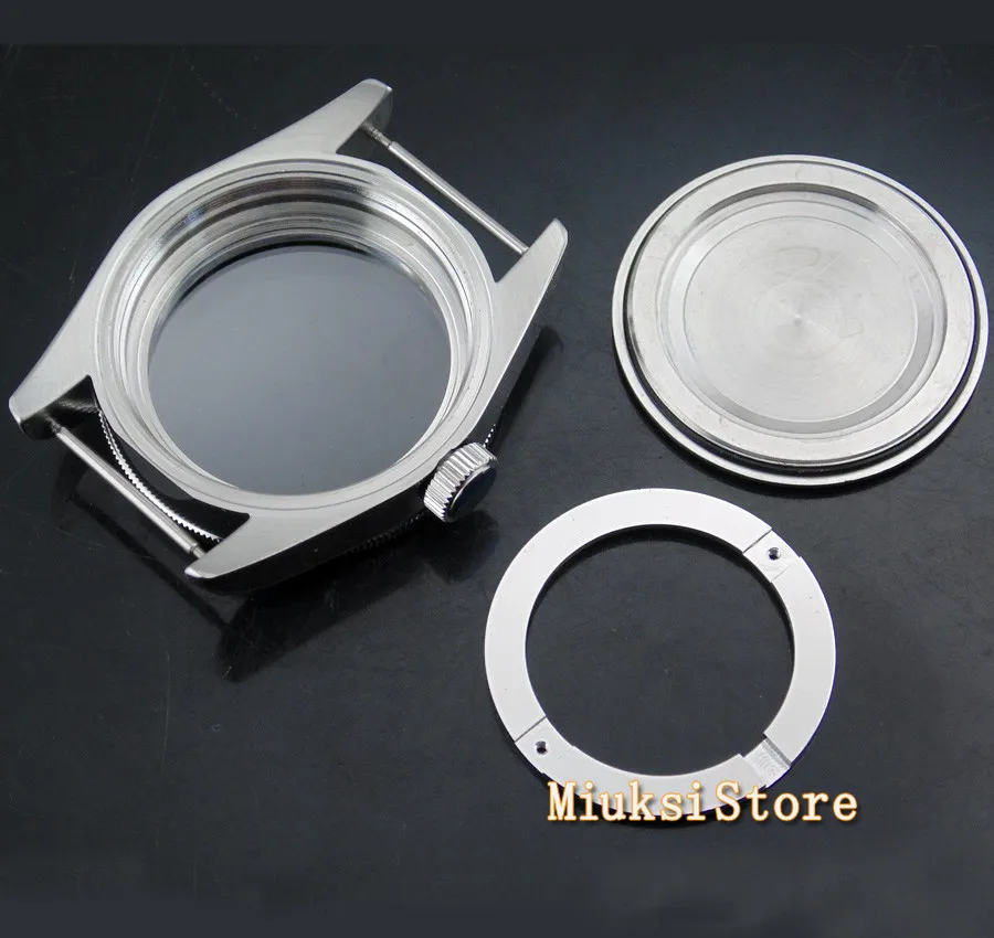 Чехол для часов с синим сапфировым стеклом 41 мм подходит ETA 2836/2824 Mingzhu 2813 Miyota 82 series