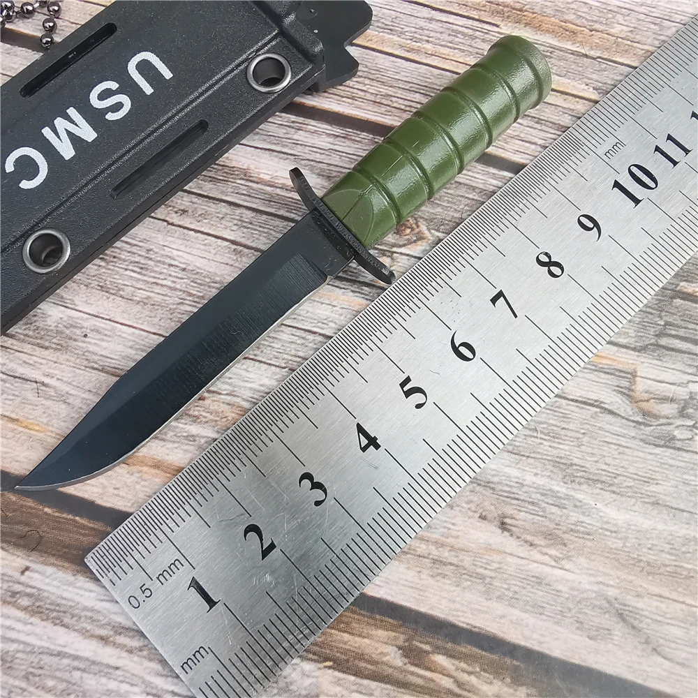 Уличный нож 10 см острый из нержавеющей стали для кемпинга барбекю деревянного