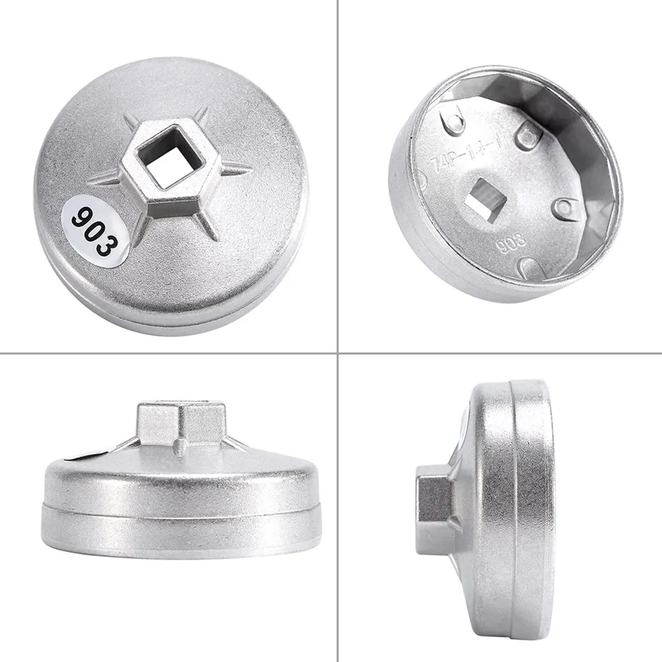 74mm 14 Flute Aluminum Oil Filter Wrench Socket Remover Tool For BMW AUDI Benz | Filters
