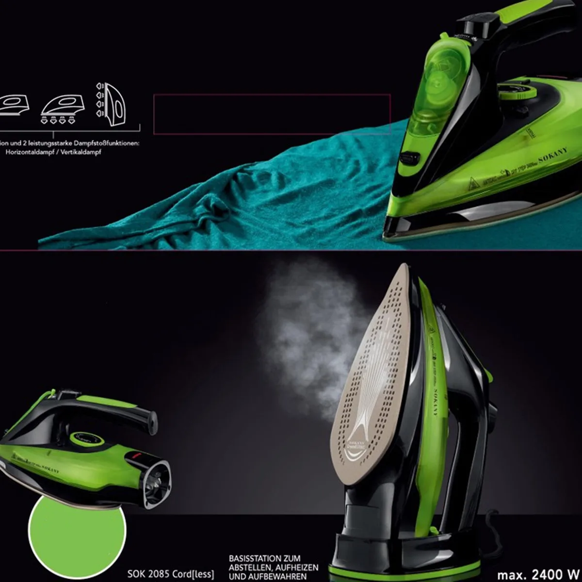 2400 Вт беспроводной электрический паровой утюг для одежды парогенератор 5