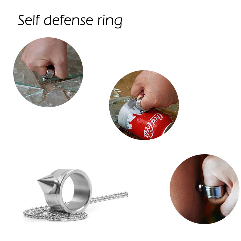 Outdoor Toy Sports EDC Zinc Alloy Self-Defense Ring Anti-wolf Protective Equipment Tool Punk Rings Cool Brass Knuckles | Игрушки и хобби