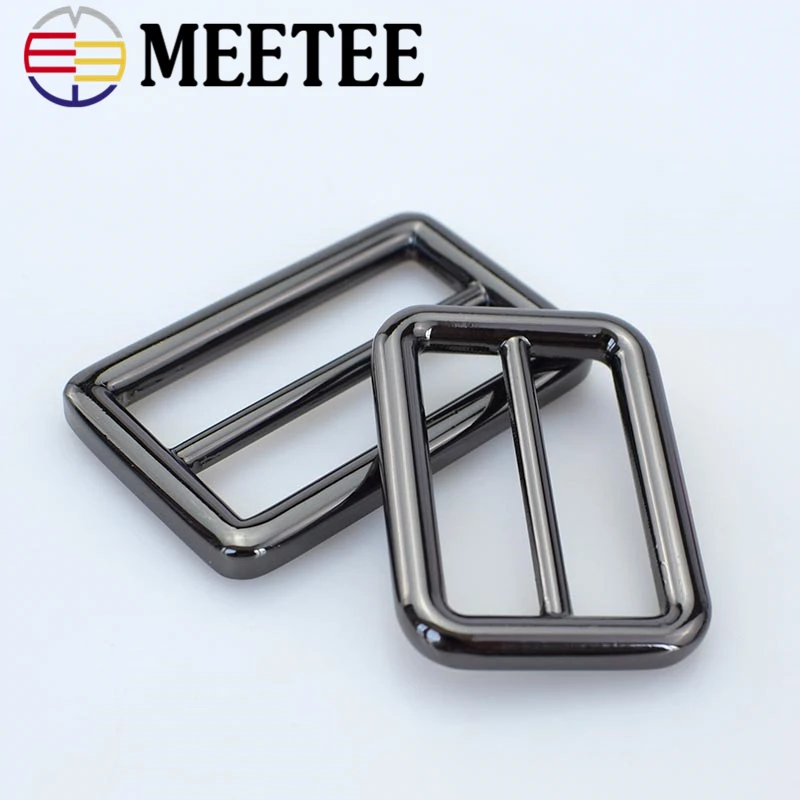 Комплект из 4 предметов Meetee 16/20/26/32/38/50 мм Тройная ползунок Отрегулируйте металлическими пряжками для рюкзак веб-ремень DIY сумка ремень кожаного изделия аксессуар