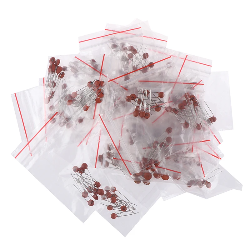 

DIY 300pcs/lot Ceramic Capacitor Set Pack 2PF-0.1UF 30 Values*10pcs Electronic Components Package Capacitor Assorted Kit Samples