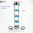 Бесплатная доставка 3-дюймовая колонна для дистилляционных линз с 4 наборами медных пластин, трехзажимное смотровое стекло, соединение из нержавеющей стали 304