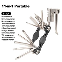 11 in 1 bicycle repair wrench set carbon steel multifunctional bicycle screwdriver kit foldable portable repairing tools