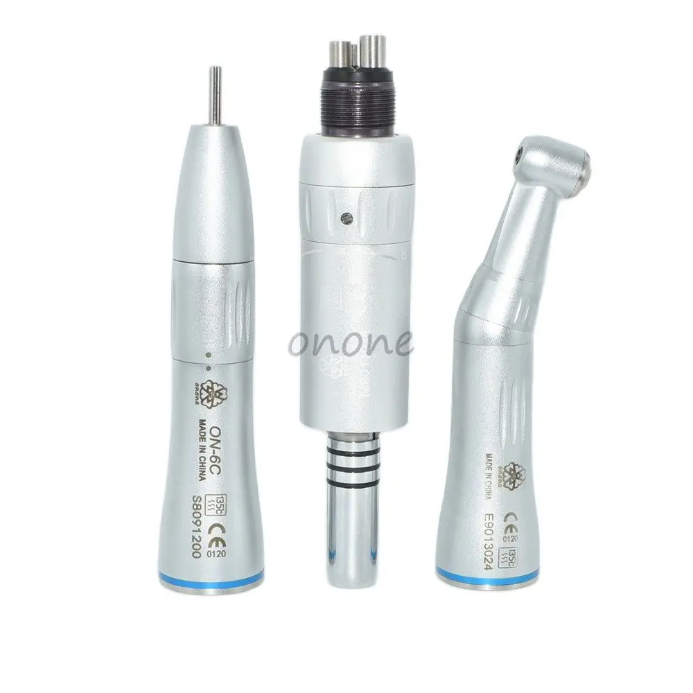 Onone Dental Inner Water Spray Channel Contra Angle Push Button Low Speed Handpiece Kit