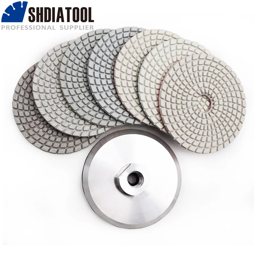 7 шт. алмазные полимерные накладки SHDIATOOL 4 дюйма/100 мм|polishing pad|resin polishing pads100mm pads |