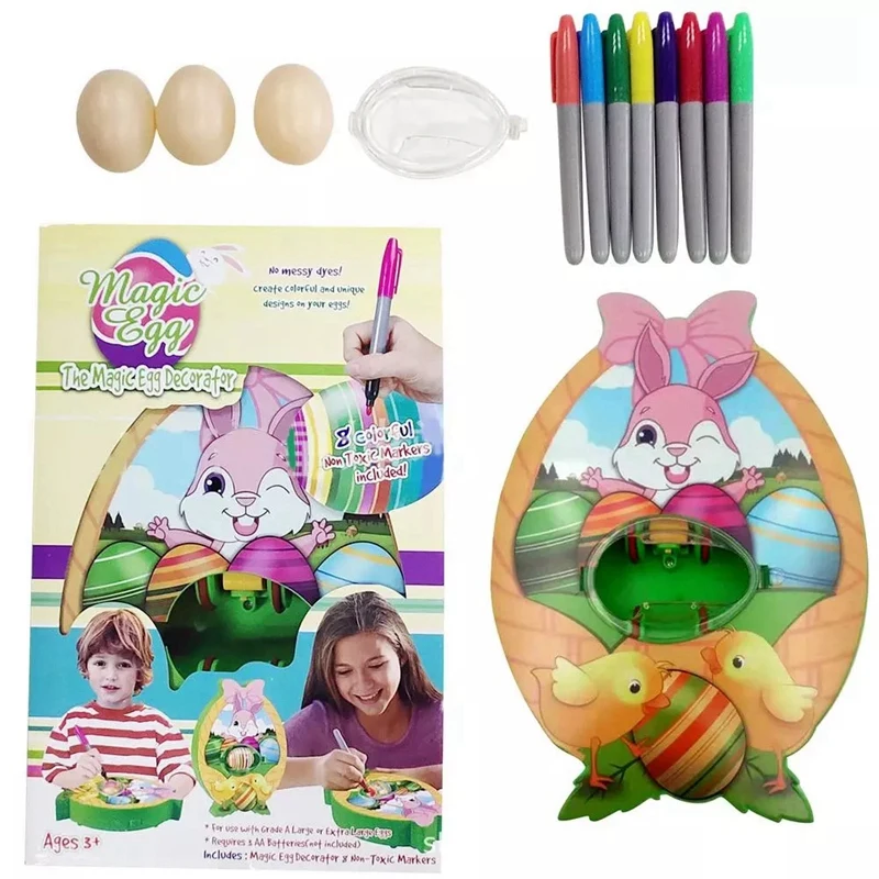 

DIY Egg Decorating Coloring Kit Painted Egg Spinner Machine With Accessories Craft Educational Toy For Children Gift