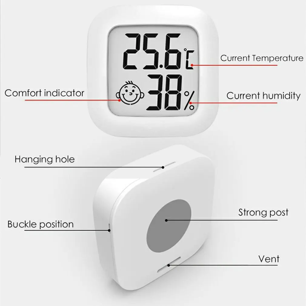 

Mini Indoor Thermometer Digital LCD Temperature Sensor Humidity Meter Thermometer Room Hygrometer Gauge