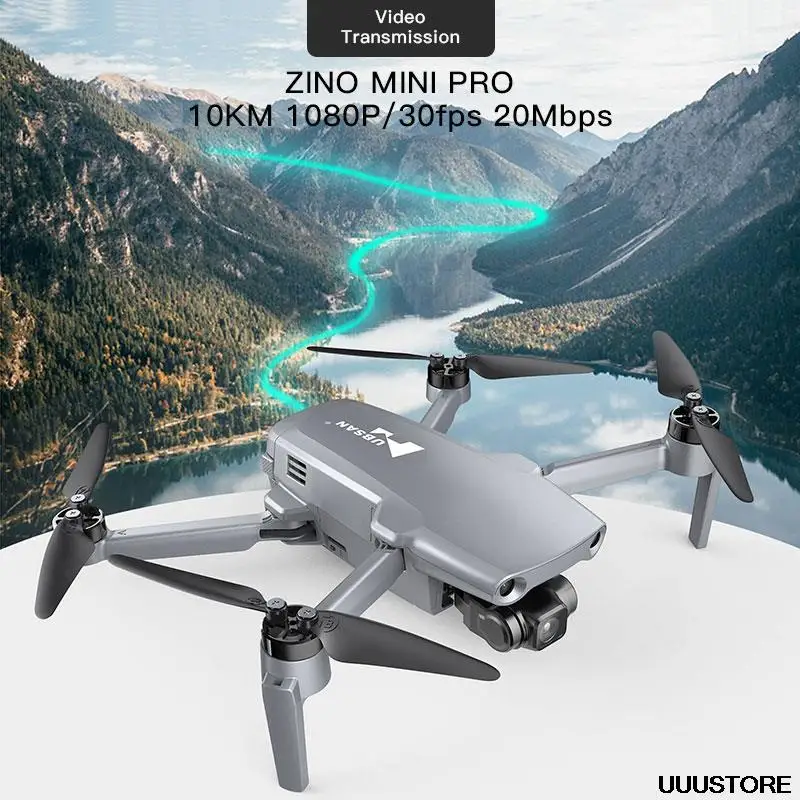 Квадрокоптер Hubsan ZINO Mini PRO 249g GPS камера 4K 3-осевой карданный подвес 40 минут 10 км -