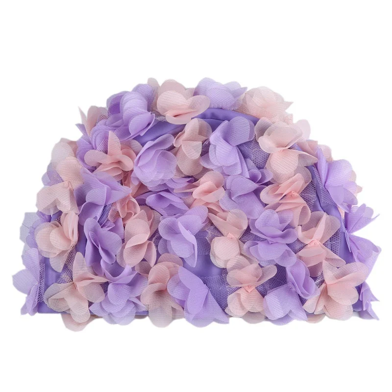 Для женщин Плавание ming шляпа Крышка в форме лепестков летние бассейн кепки