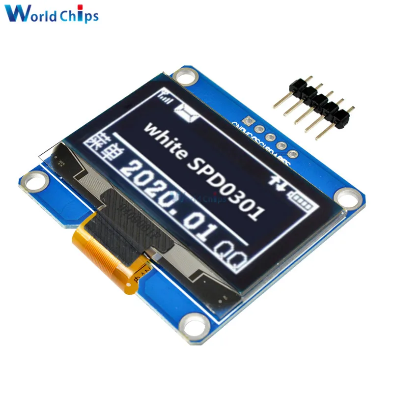 1,54 дюймов PM 5PIN/7PIN Белый Синий Желтый oled-модуль IIC I2C интерфейс 128x64 экран дисплея SSD1309 SPD0301 Драйвер IC 3,3-5 В