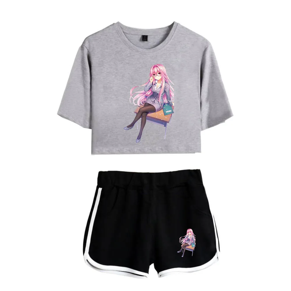 

Spirit Chronicles Summer Cosplay Ayase Miharu Shirts Set Loose Shorts Printing Fashion Casual Tops