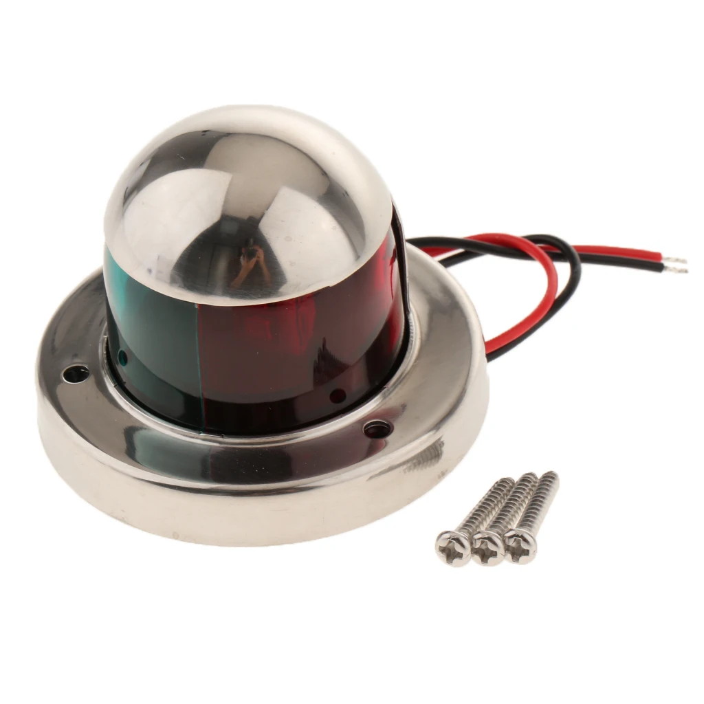 Красный и зеленый светодиодный навигационный сигнальный фонарь 12В для морской