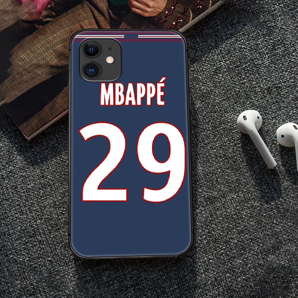 

Mbappe football 7 Phone Case Cover Hull For iphone 5 5s se 2020 6 6s 7 8 12 mini plus X XS XR 11 PRO MAX black Hoesjes Tpu Prime
