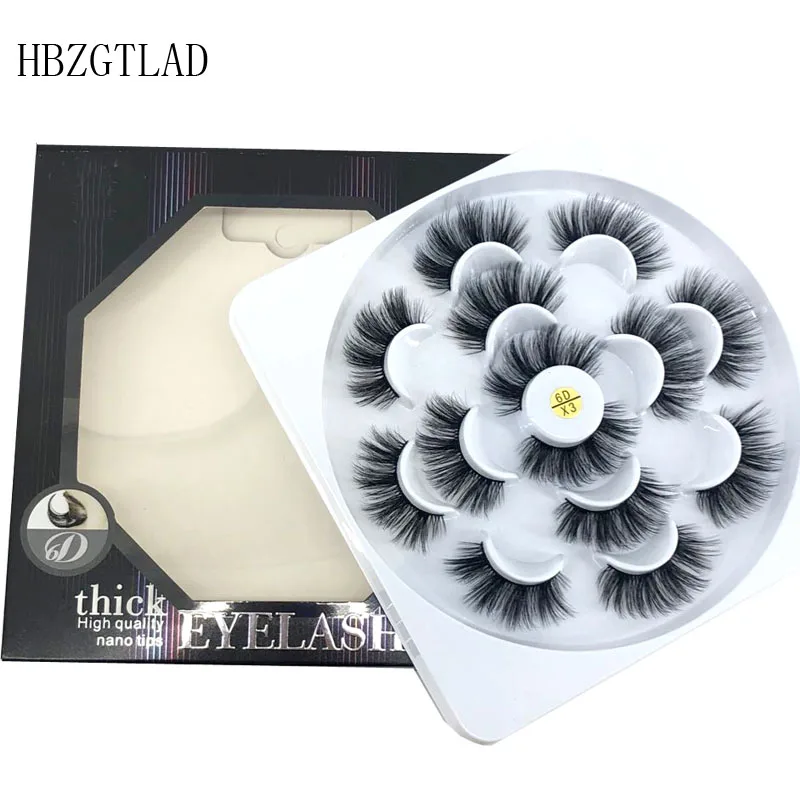 HBZGTLAD 4/6/7 пар 3D норковые ресницы натуральные длинные накладные объем Макияж
