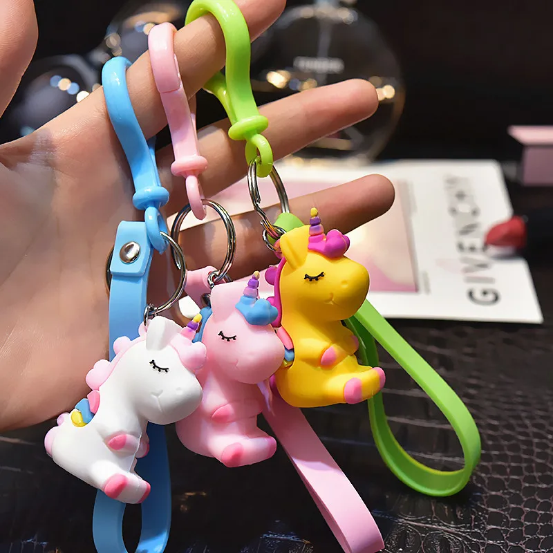 

Fashion Trend Unicorns Keychain Cute Keychain Lovely Key Chian Toy for Girls Cartoon Key Chain Kids Accessories Keyring New Year