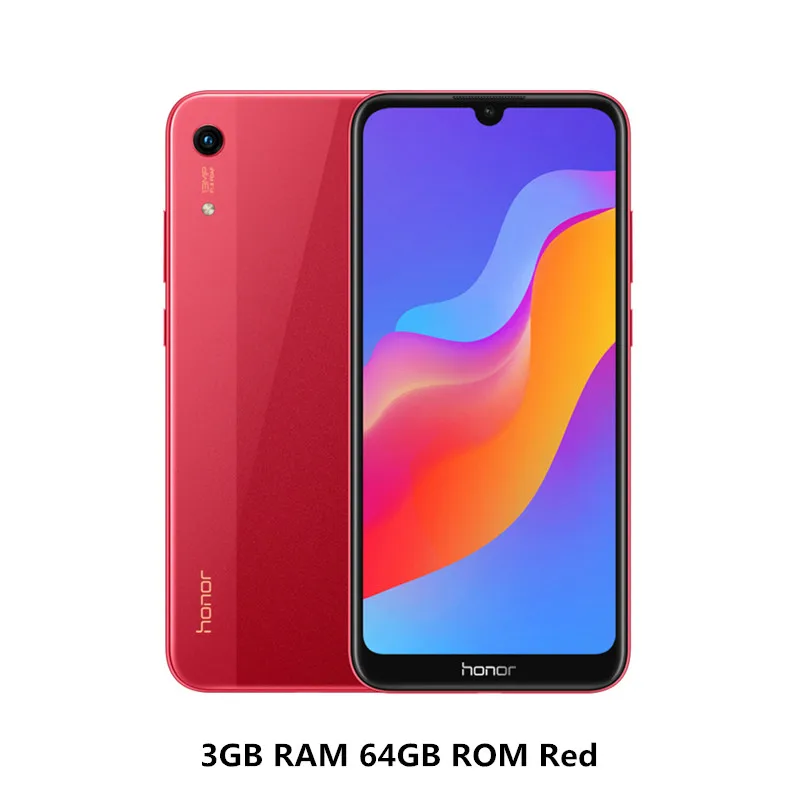 3GB 64GB Red Смартфон Honor 8A с глобальной прошивкой 6,0" MT6765, четыре ядра, Android 9,0, 13 МП+ 8 Мп, двойная камера, 3020 мА/ч, разблокировка лица, телефон 4G LTE - Цвет: 3GB 64GB Red