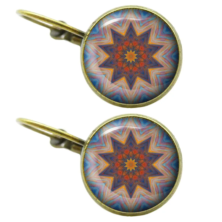 Женские винтажные элегантные серьги с неоновым стеклом и цветком в готическом