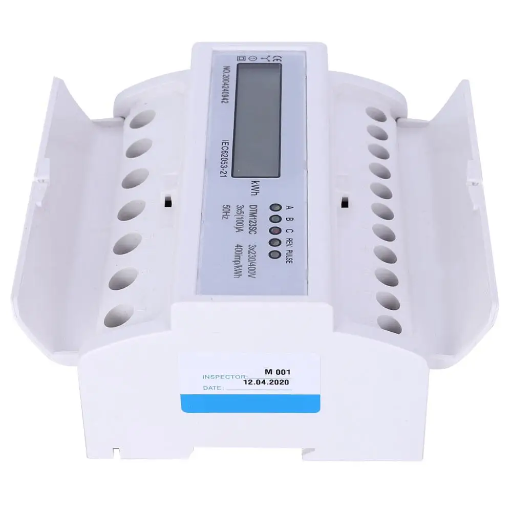 Цифровой измеритель электроэнергии 230 В 3 фазный кВтч с ЖК дисплеем 5 400