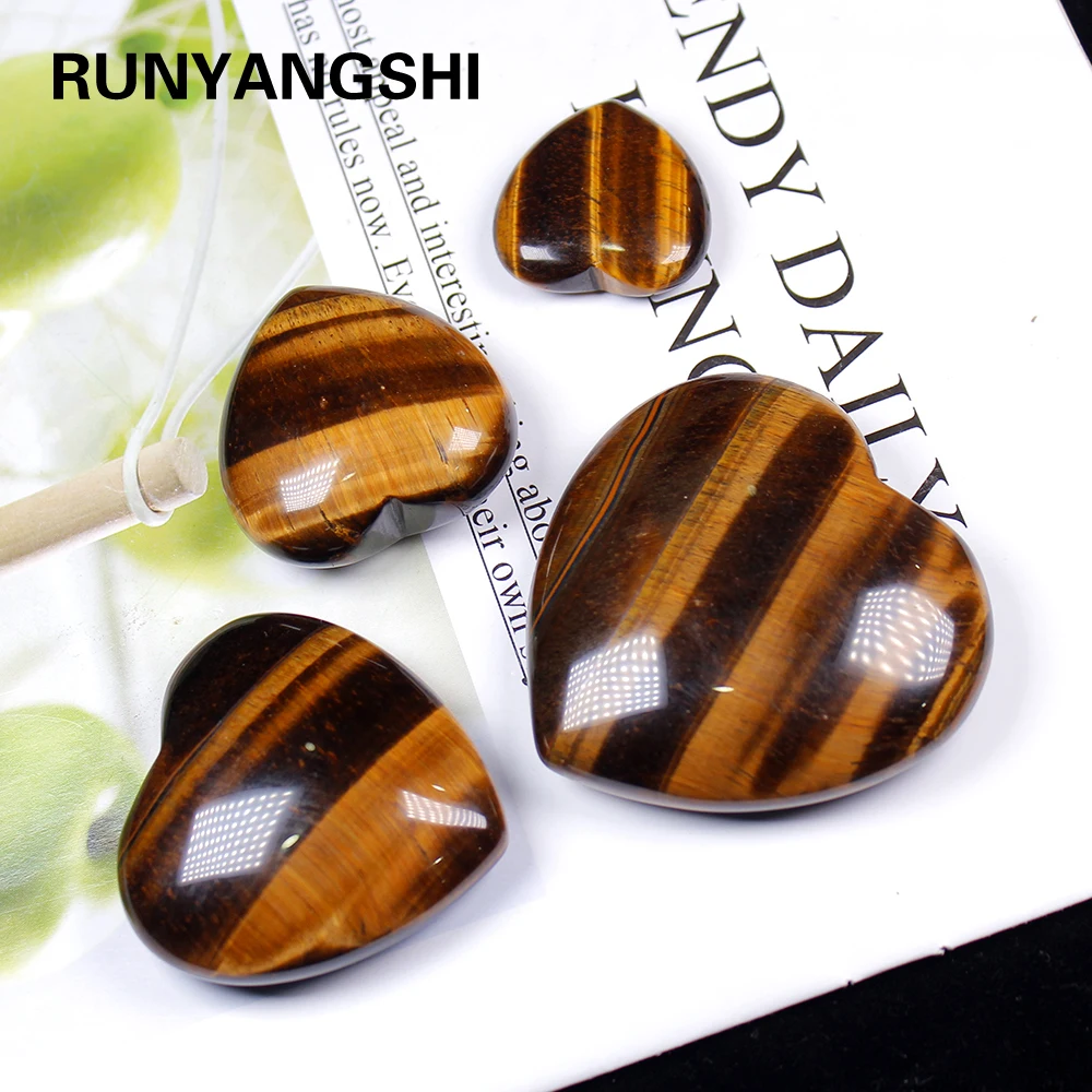 3 6 см/шт. 100% натуральный хрустальный камень желтый тигровый глаз блестящий