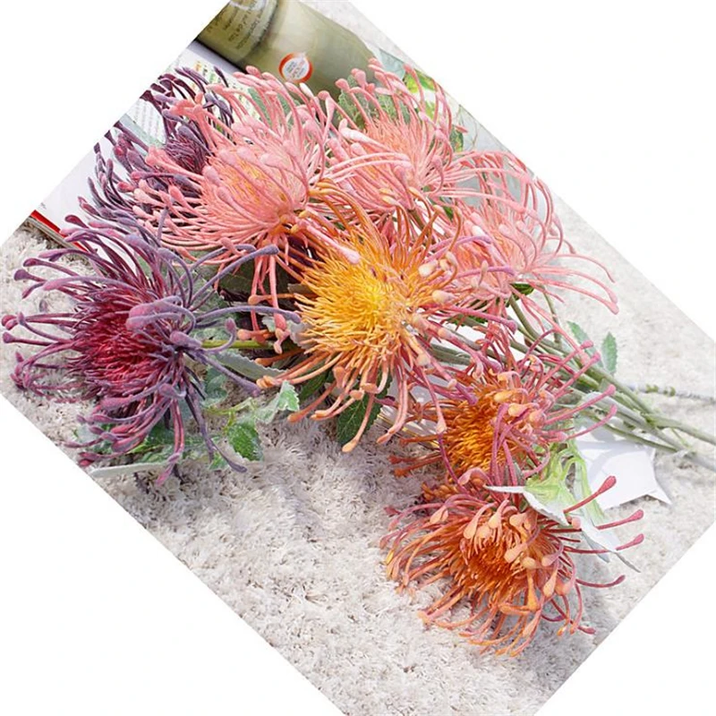 1 шт. цветочный букет пластиковый искусственный цветок искусственные 3 ветки