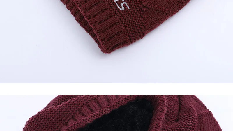Новая модная зимняя мужская шапка, зимние женские шапки skullies, теплая утолщенная шапка, вязаная шапочка, комплект из 2 предметов, мужская шапка