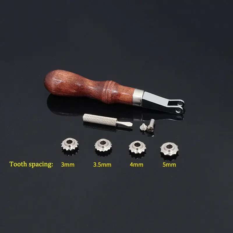 Кожа ремесло spacer набор система тиснения интервалов колесо Пробивной инструмент