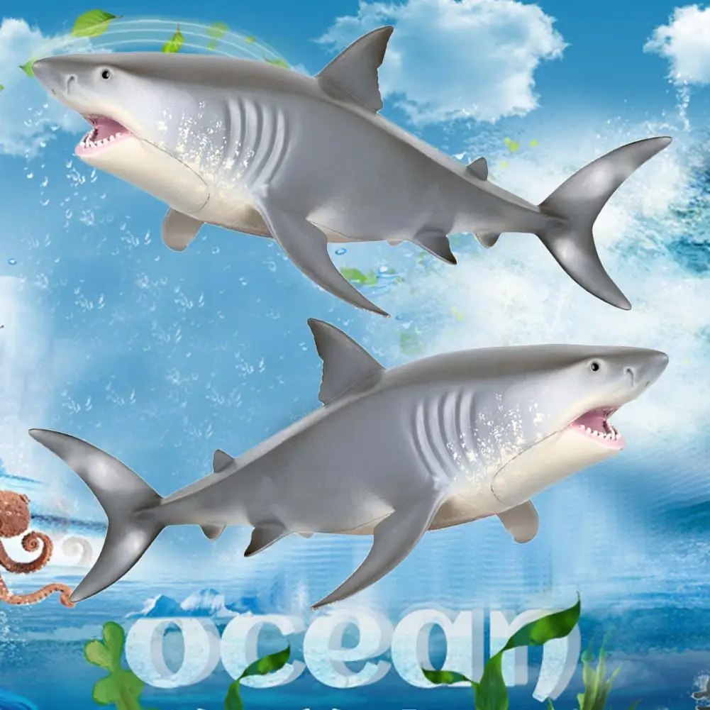 

Megalodon Big Shark Model Sea Life Animals Action Figure Big White Shark Oean Animal Figure Toy For Kids I9p9