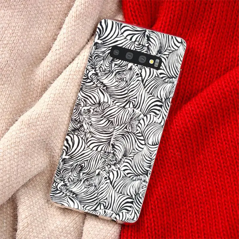 

zebra stripes pattern Phone Case Transparent for Samsung A71 S9 10 20 HUAWEI p30 40 honor 10i 8x xiaomi note 8 Pro 10t 11