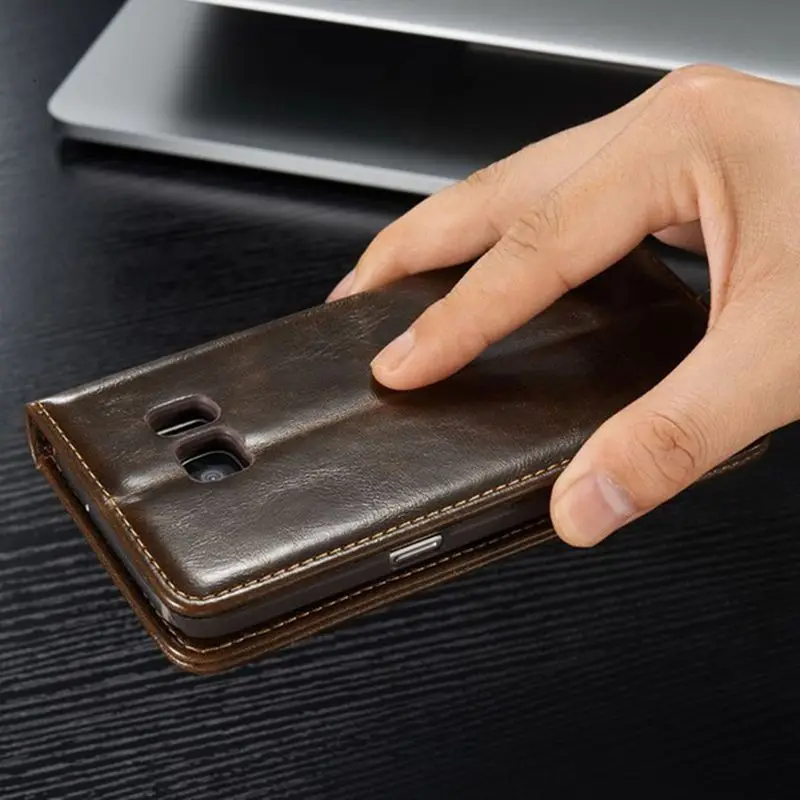Luxury magnetic flip cover For Samsung galaxy S7 edge S8 S9 S10 Plus Note 8 9 10 vintage leather wallet case | Мобильные телефоны и