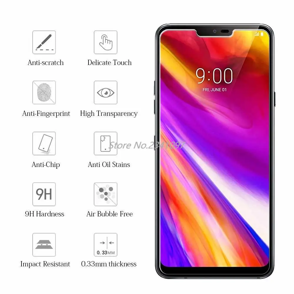 2.5D полное покрытие закаленное стекло для LG V50 G7 PLUS Мощная защита экрана G8 G8S ThinQ/LG