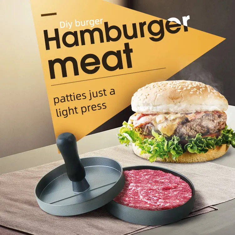 1 Набор гамбургерный Пресс круглой формы металлический 11 см говяжий гриль бургер