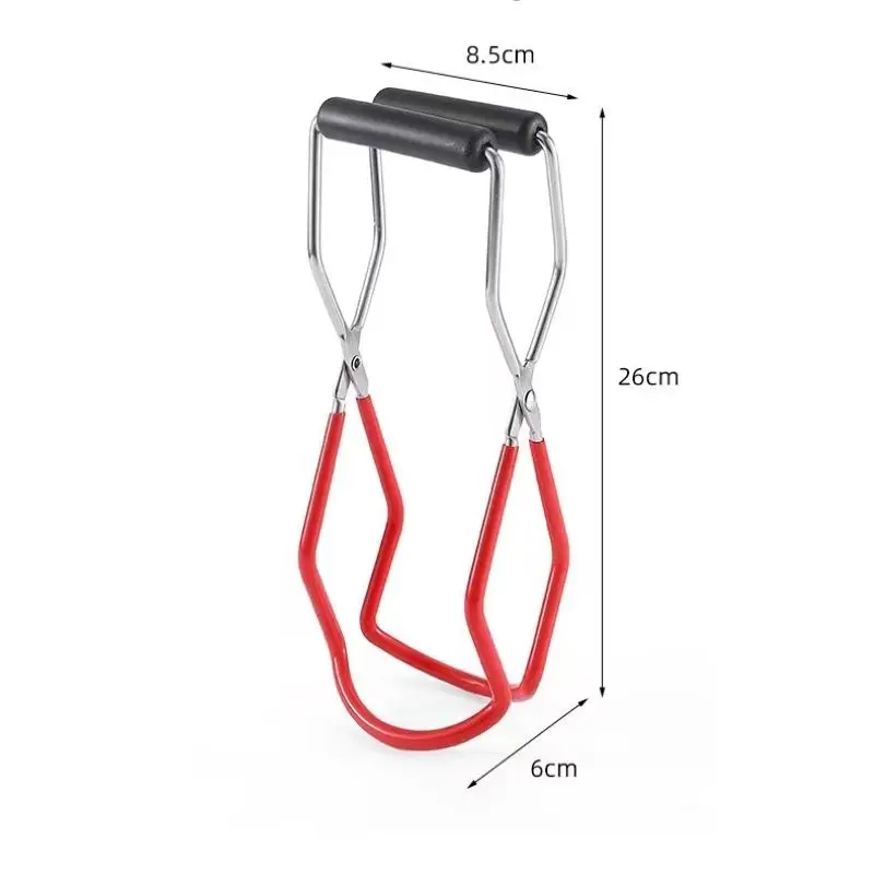 

Canning Pliers Stainless Steel Multifunctional Anti-Scalding Lifter With Handle Glass Jar Insulation Clip Kitchen Supplies