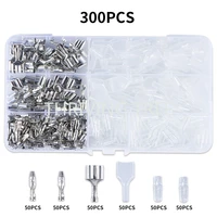 300pcs bullet terminals car auto motorcycle crimp terminals electrical wire connectors male female 1 2 crimping kit with box