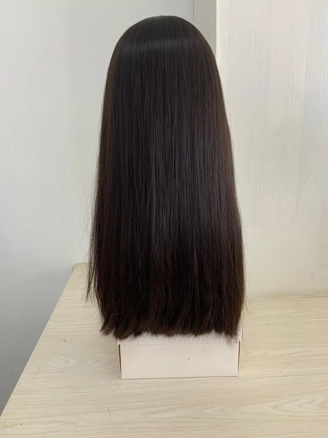 Лента осенний парик одна длина стиль 20 дюймов натуральный коричневый цвет лучшие