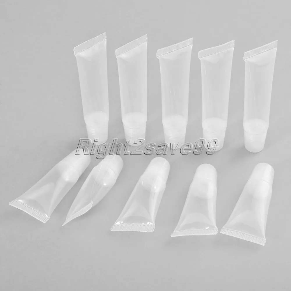 10 шт. прозрачные косметические контейнеры для блеска губ 8 мл 15 мл|empty container|empty