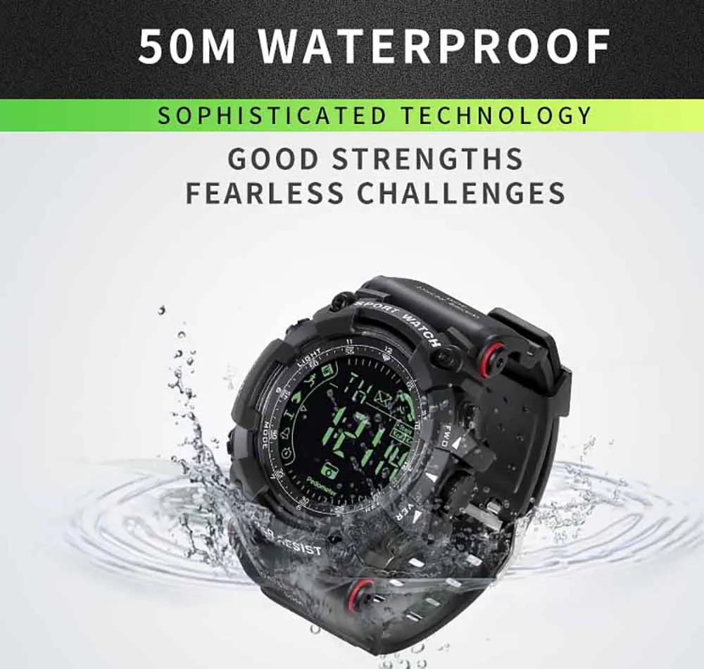 Спортивные Смарт-часы Мужские Профессиональные Водонепроницаемые 5ATM Bluetooth напоминание о звонках цифровые часы умные часы для iOS Android Xiaomi телефон